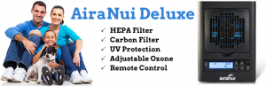 AiraNui Air Purifier with Ozone Generator, HEPA Filter, & UV Bulb