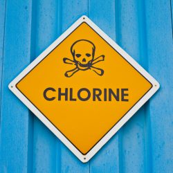 Chlorine warning sign