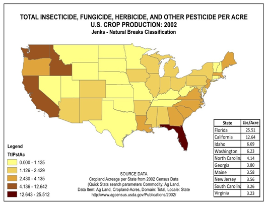 insecticide and fungicide map