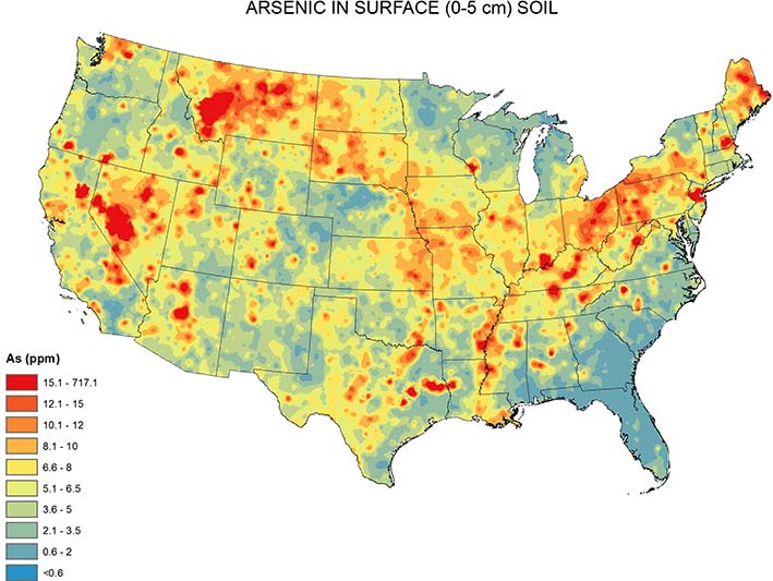 Arsenic Contamination Map Usa Aquanui Home Water Distillers