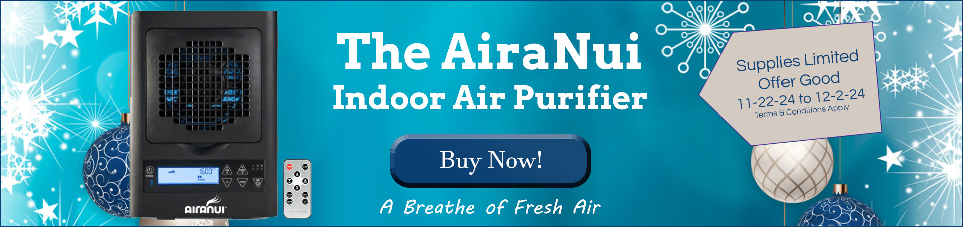 AiraNui Holiday Sale Indoor Air Purifier